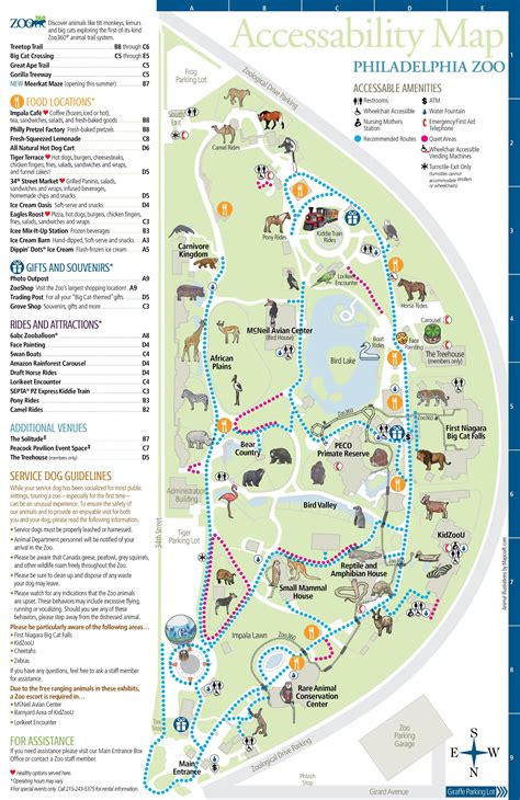 MAP Map Of The Philadelphia Zoo